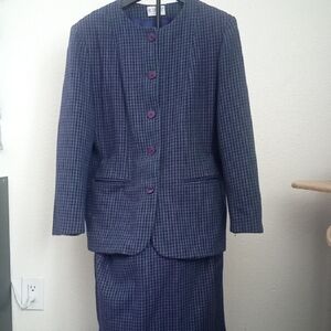 Vintage 90s Russ Blue and Purple Plaid Garment